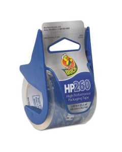 Duck 1.88" x 22.2 yds HP260 Carton Sealing Tape with Dispenser, 6-Pack, 1.5" Core