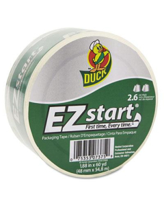 Duck 1.88" x 60 yds EZ Start Clear Premium Packaging Tape, 3" Core