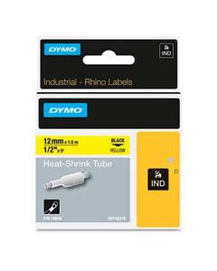 Dymo Rhino Heat Shrink Tube 1/2" x 5 ft. Industrial Label Cartridge, White