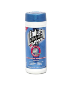 Endust Antistatic Premoistened Electronics Wipes Can, 70 Wipes