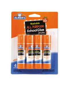 Elmer's .24 oz Washable All Purpose School Glue Sticks, 4/Pack