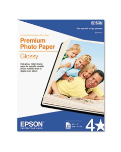 Epson 8-1/2" X 11", 68lb, 50-Sheets, High-Gloss Photo Paper