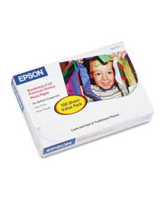 Epson 4" X 6", 68lb, 100-Sheets, High-Gloss Photo Paper