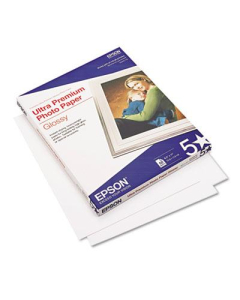 Epson Ultra Premium 8-1/2" X 11", 79lb, 50-Sheets, Glossy Photo Paper