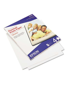 Epson 8-1/2" x 11", 68lb, 25-Sheets, High-Gloss Premium Photo Paper