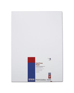 Epson 13" x 19", 21 mil, 25-Sheets, Cold Press Bright Fine Art Paper
