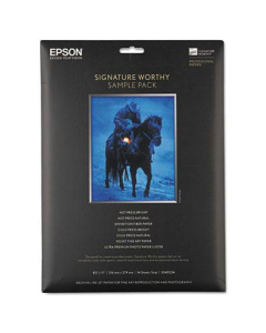 Epson Signature Worthy Paper 8-1/2" X 11", 14-Sheets, Sample Pack