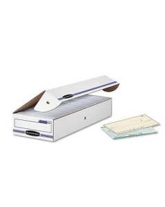Bankers Box 9" x 24" x 4" Check Stor/File Storage Boxes, 12/Carton