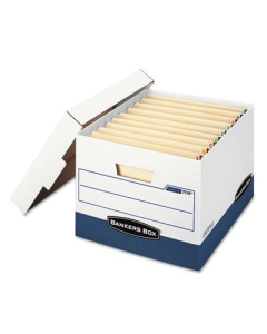 Bankers Box 12-3/4" x 15-1/2" x 10" Letter & Legal Stor/File Max Lock Storage Boxes, 12/Carton