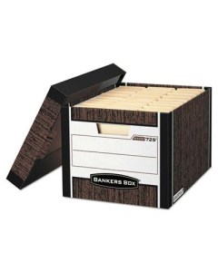 Bankers Box 12" x 15" x 10" Letter & Legal R-Kive Max Storage Boxes, 12/Carton, Woodgrain