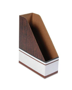 Bankers Box Corrugated Cardboard Magazine File, Wood Grain, 12/Pack