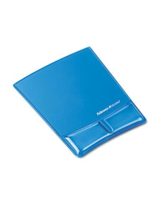Fellowes 8-1/4" x 9-7/8" Microban Mouse Pad with Gel Wrist Support, Blue