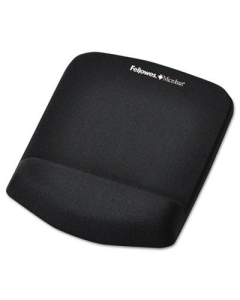 Fellowes PlushTouch 7-1/4" x 9-3/8" Foam Mouse Pad with Wrist Rest, Black