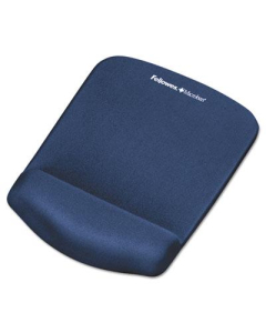 Fellowes PlushTouch 7-1/4" x 9-3/8" Foam Mouse Pad with Wrist Rest, Blue