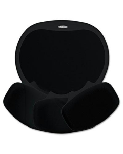 Fellowes Easy Glide 10" x 12" Gel Mouse Pad with Wrist Rest, Black