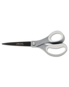 Fiskars Performance Non-Stick Titanium Softgrip Scissors, 8" Length, Gray