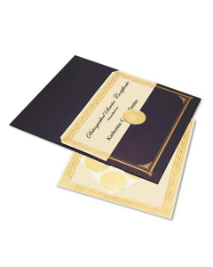 Geographics 8-1/2" X 11", 60lb, 6-Sheets, Ivory/Gold Foil Embossed Award Certificate Kit