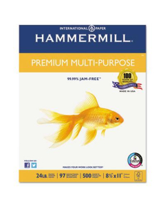 Hammermill 8-1/2" x 11", 24lb, 2500-Sheets, Premium Multipurpose Copy Paper