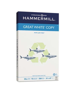 Hammermill Great White 8-1/2" X 14", 20lb, 500-Sheets, Recycled Copy Paper