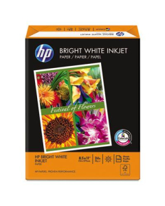 HP 8-1/2" X 11", 24lb, 500-Sheets, Bright White Inkjet Paper
