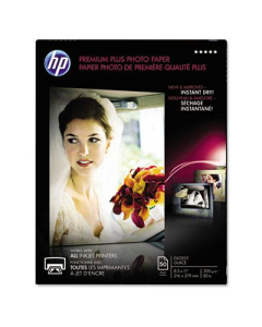 HP Premium Plus 8-1/2" X 11", 80lb, 50-Sheets, Glossy Photo Paper