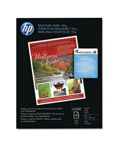 HP 8-1/2" X 11", 40lb, 150-Sheets, Matte Brochure Paper