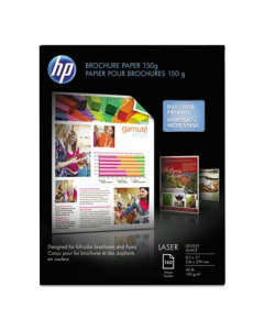 HP 8-1/2" X 11", 40lb, 150-Sheets, Glossy Brochure Paper