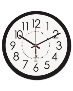 Chicago Lighthouse 14.5" Contemporary Electric Wall Clock, Black