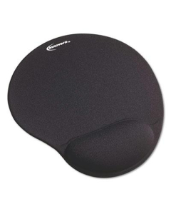 Innovera 10-3/8" x 8-7/8" Nonskid Mouse Pad with Gel Wrist Pad, Black