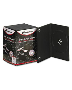 Innovera 10-Pack Standard DVD Case, Black