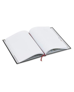 Black N' Red 8-1/4" X 11-3/4" 96-Sheet Legal Rule Casebound Notebook, Black Cover