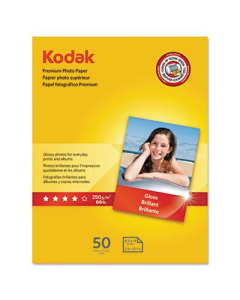 Kodak 8-1/2" X 11", 8.5 mil, 50-Sheets, Glossy Photo Paper