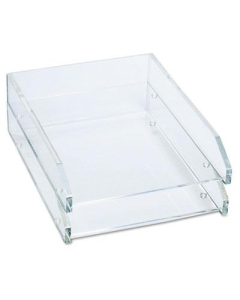 Kantek 2-1/2" H Two-Tier Acrylic Double Letter Tray, Clear