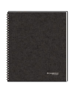 Cambridge 8-7/8" X 11" 80-Sheet QuickNotes Business Notebook, Black Cover