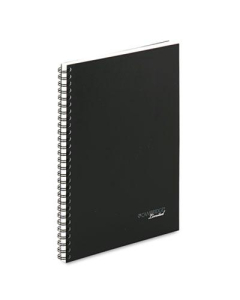 Cambridge 7-1/4" X 9-1/2" 80-Sheet Legal Rule Meeting Notebook, Black Cover
