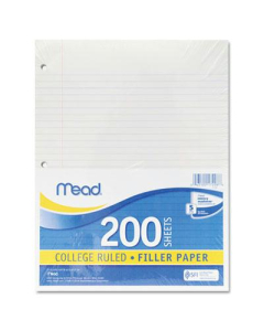 Mead 8-1/2" x 11", 200-Sheets, College Rule Economical Filler Paper