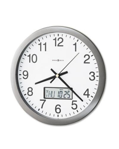 Howard Miller 14" Chronicle LCD Inset Wall Clock, Gray