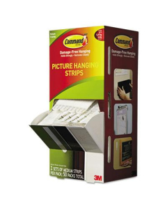 Command 5/8" x 2-3/4" Picture Hanging Strips, White, 50/Carton