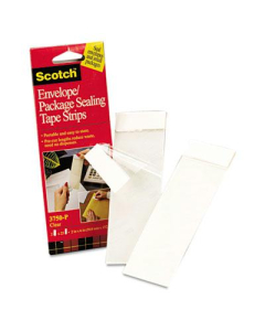 Scotch 2" x 6" Clear Envelope/Package Sealing Tape Strips, 50-Pack