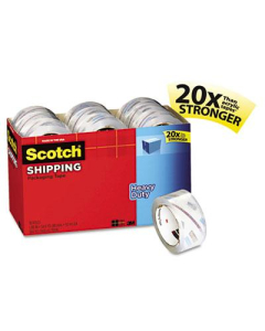 Scotch 1.88" x 54.6 yds Clear Heavy-Duty Packaging Tape, 3" Core, 18-Pack