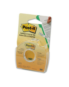 Post-it 1/6" x 700" Labeling & Cover-Up Correction Tape, White