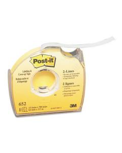 Post-it 1/3" x 700" Labeling & Cover-Up Correction Tape, White