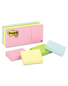 Post-It 1-1/2" X 2, 12 100-Sheet Pads, Marseille Color Notes