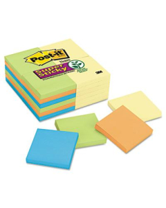 Post-It 3" X 3", 24 90-Sheet Pads, Canary/Marrakesh Super Sticky Notes