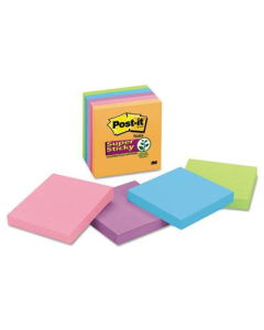 Post-It 3" X 3", 5 90-Sheet Pads, Marrakesh Colors Super Sticky Notes
