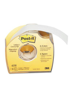 Post-it 1" x 700" Labeling & Cover-Up Correction Tape, White