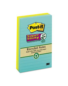 Post-It 4" X 6", 3 90-Sheet Pads, Lined Bali Color Super Sticky Notes