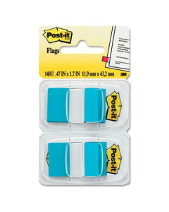 Post-It 1" x 1-3/4" Marking Flags, Bright Blue, 100 Flags/Pack