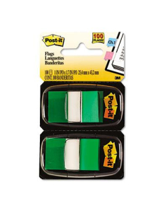 Post-It 1" x 1-3/4" Marking Flags, Green, 600 Flags/Pack
