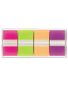 Post-It 1" x 1-3/4" Portable Page Flags, Bright Assorted, 160 Flags/Pack